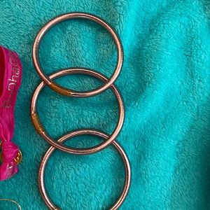 BuDhaGirl rose colored bracelets(3 of them). Brand new!!